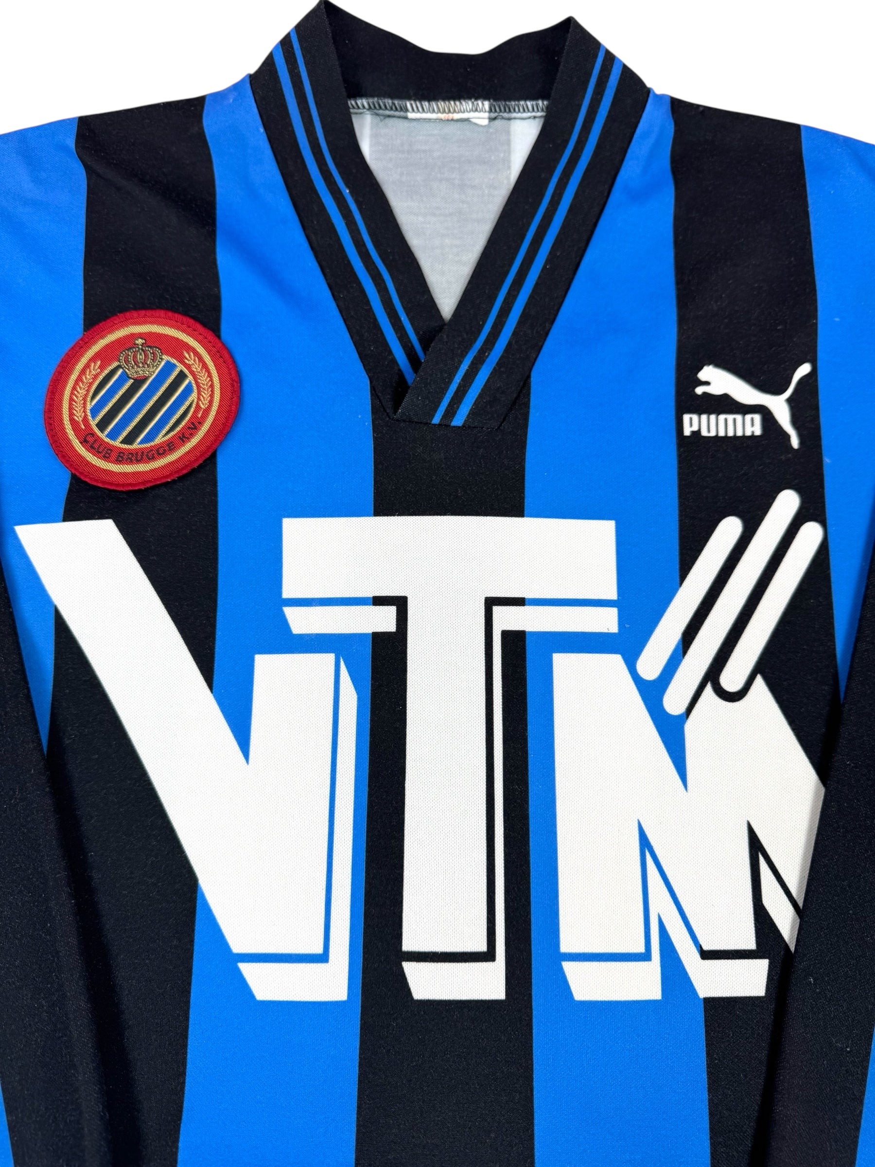 CLUB BRUGGE 1993/94 HOME SHIRT - #11 CEULEMANS (SIZE S)
