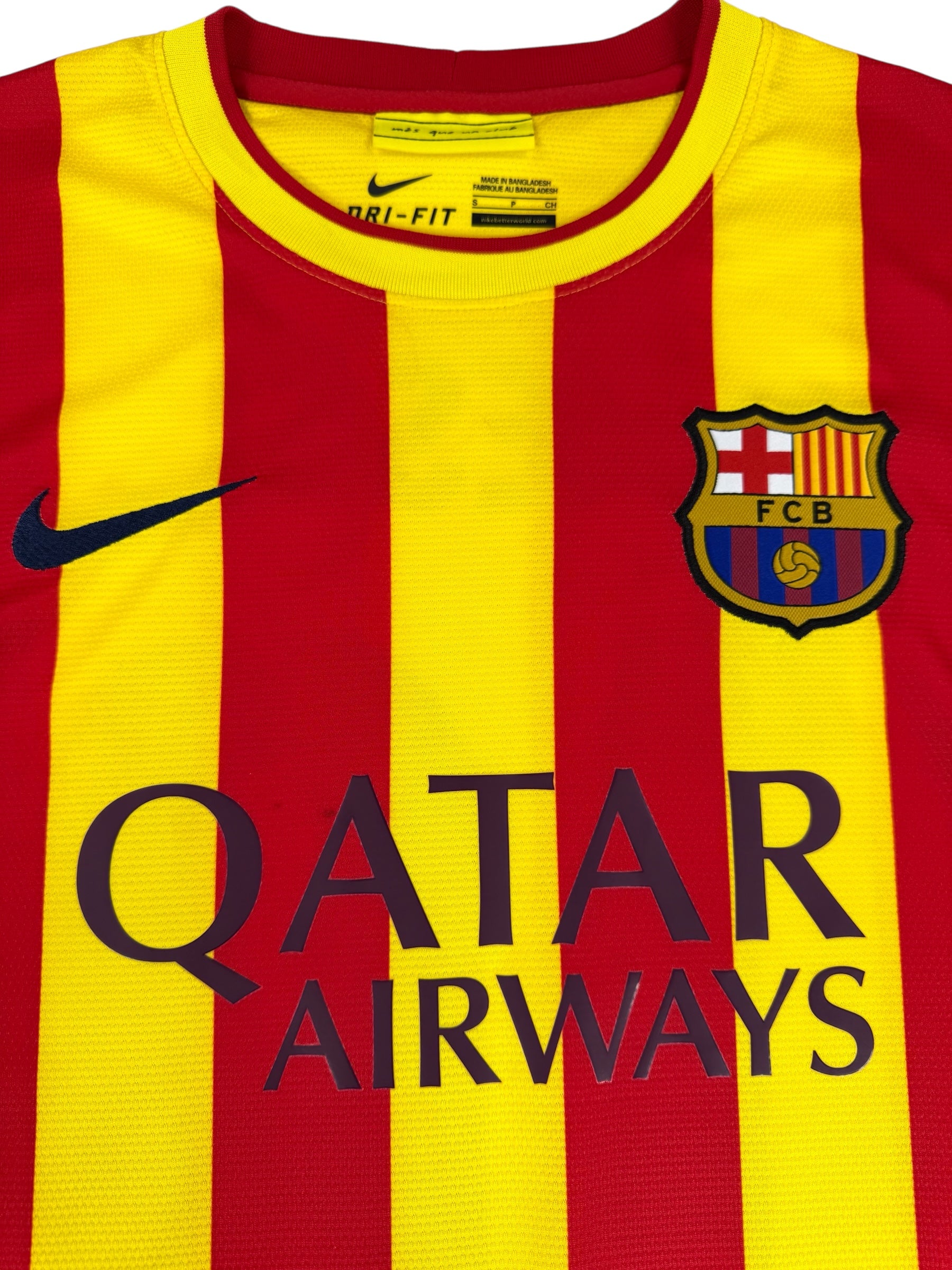 FC BARCELONA 2013/14 AWAY SHIRT - #10 MESSI (SIZE S)