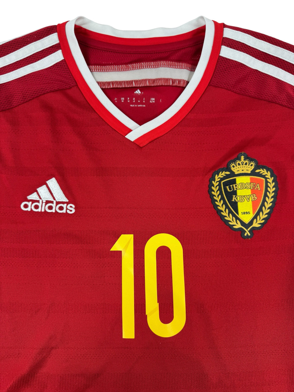 BELGIUM 2015/16 HOME SHIRT - #10 HAZARD (SIZE M)