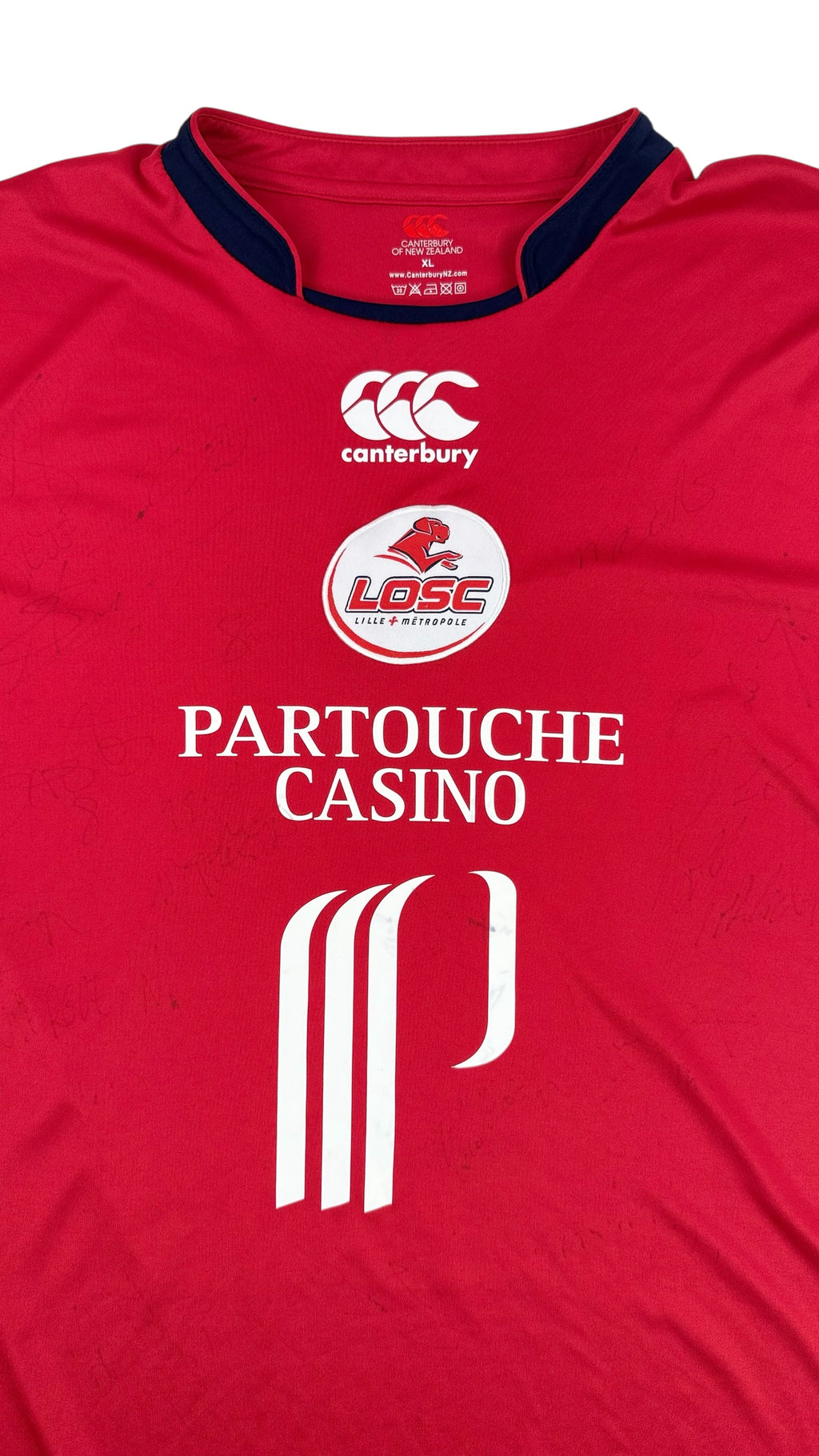 LILLE 2008/09 HOME SHIRT - #26 HAZARD (SIZE XL) SIGNED BY TEAM