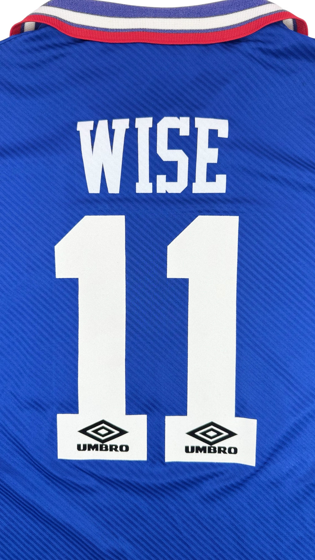 CHELSEA 1993/94 HOME SHIRT - #11 WISE (SIZE L)