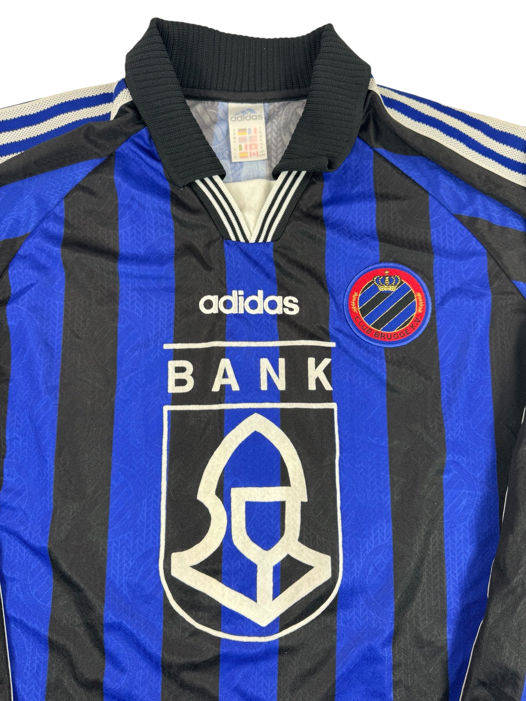 CLUB BRUGGE 1997/98 HOME SHIRT - MATCHWORN/ISSUED #16 LEMBI (SIZE XL)