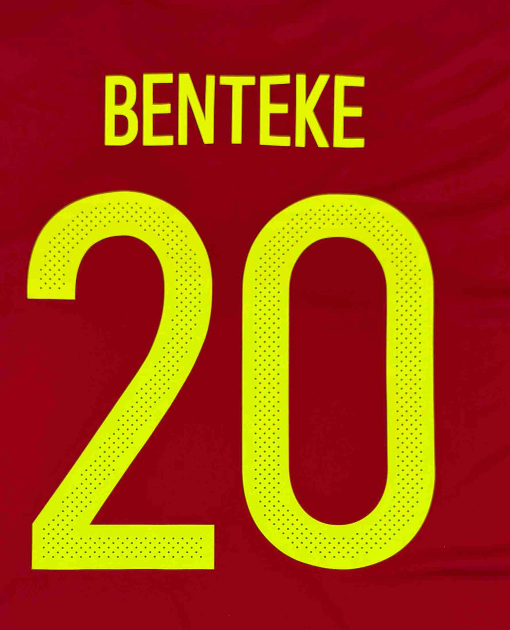 BELGIUM 2016/17 HOME SHIRT - #20 BENTEKE (SIZE M)