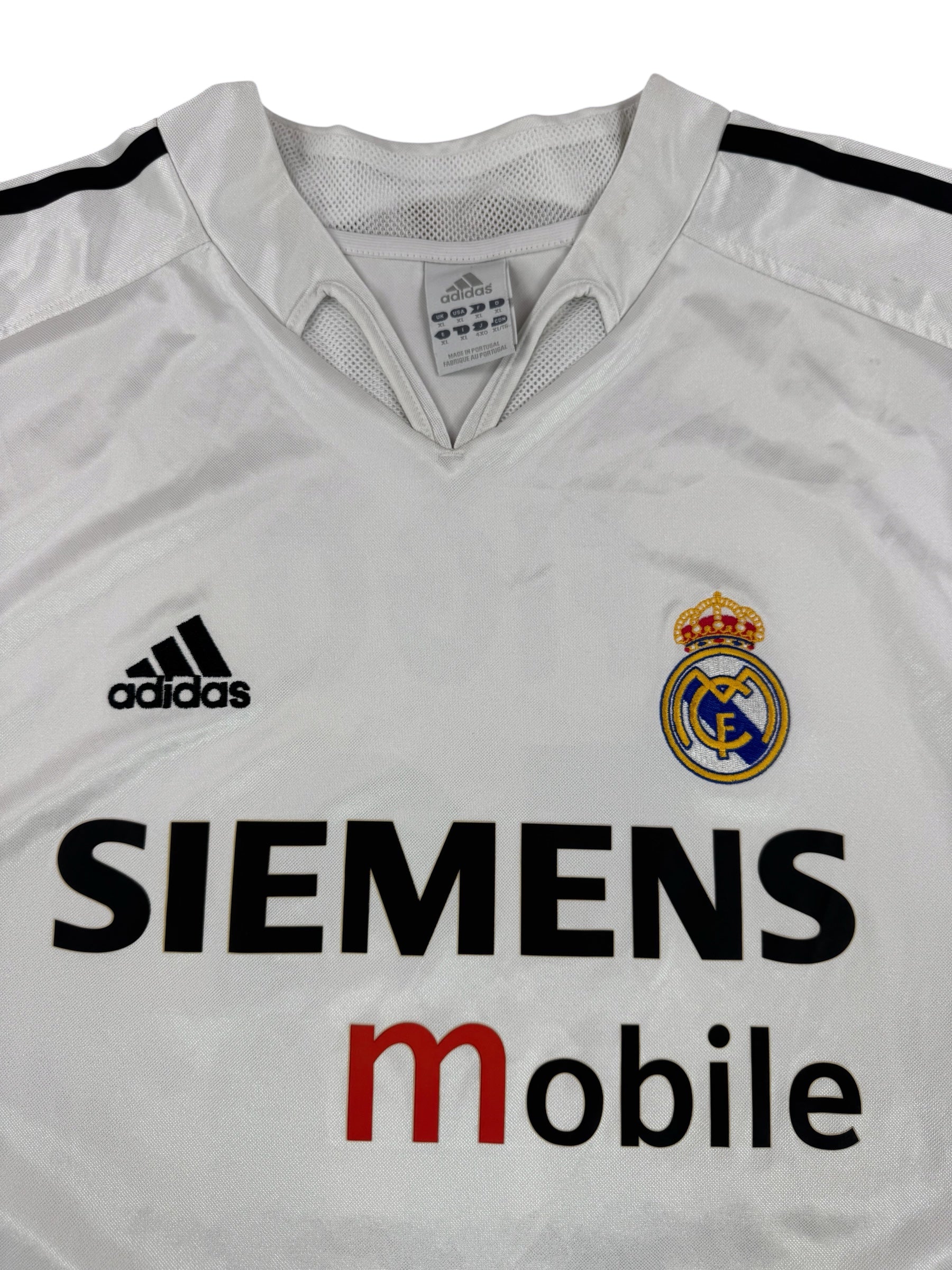 REAL MADRID 2004/05 HOME SHIRT - #10 FIGO (SIZE XL)