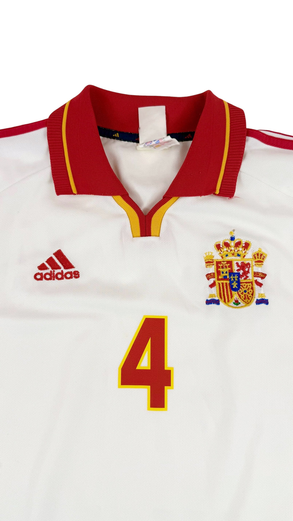 SPAIN 2000/01 AWAY SHIRT - #4 GUARDIOLA (SIZE XL)
