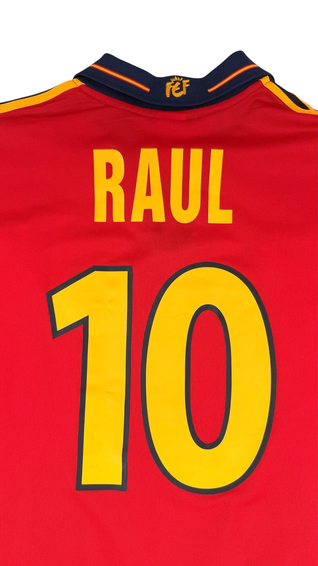 SPAIN 2000/01 HOME SHIRT - #10 RAUL (SIZE XL)