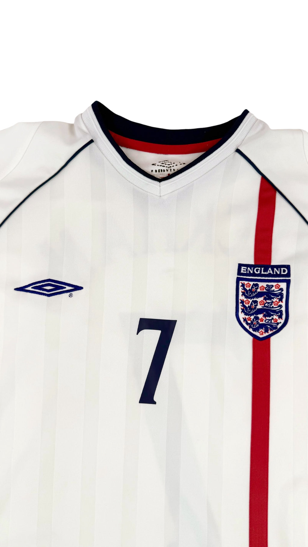 ENGLAND 2002/04 HOME SHIRT - #7 BECKHAM (SIZE XL)