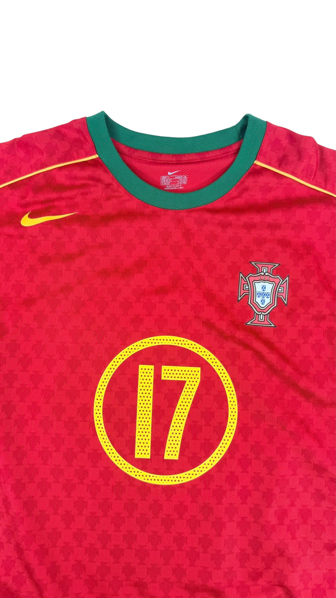 PORTUGAL 2004/05 HOME SHIRT - #17 RONALDO (SIZE XL)