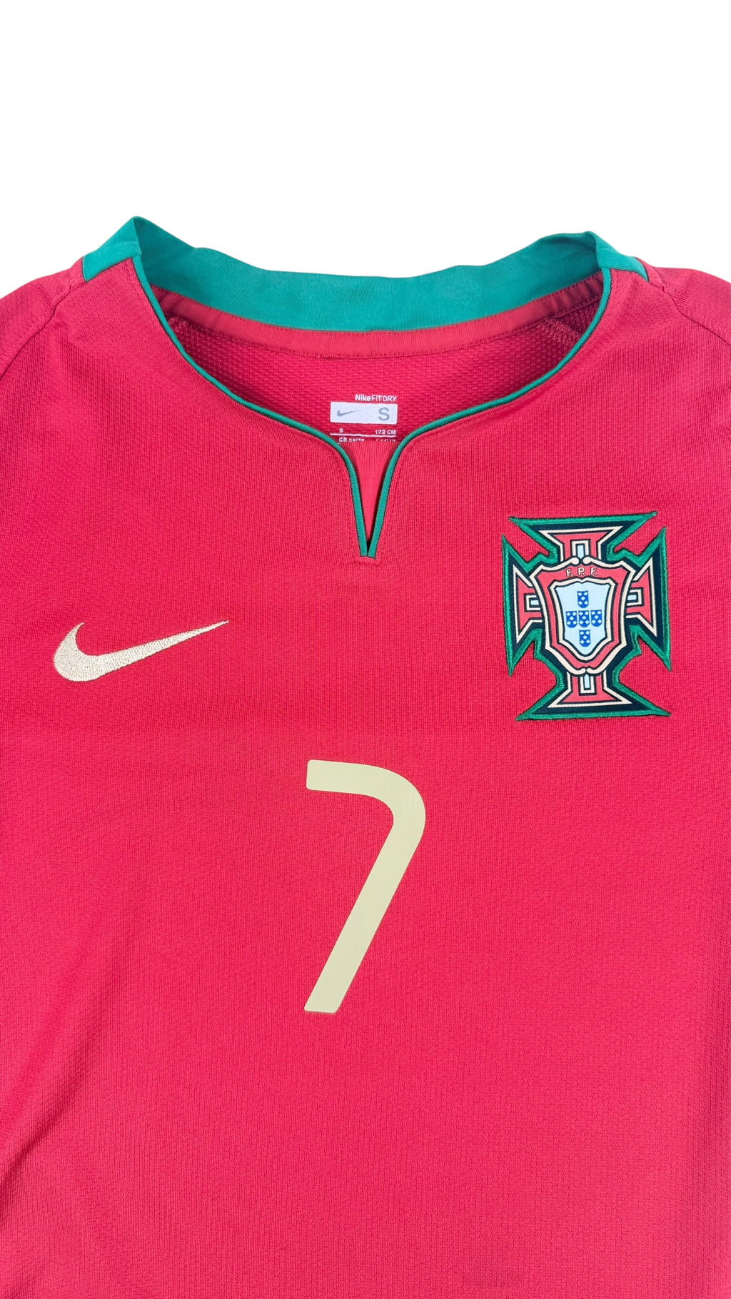 PORTUGAL 2008/10 HOME SHIRT - #7 RONALDO (SIZE S)