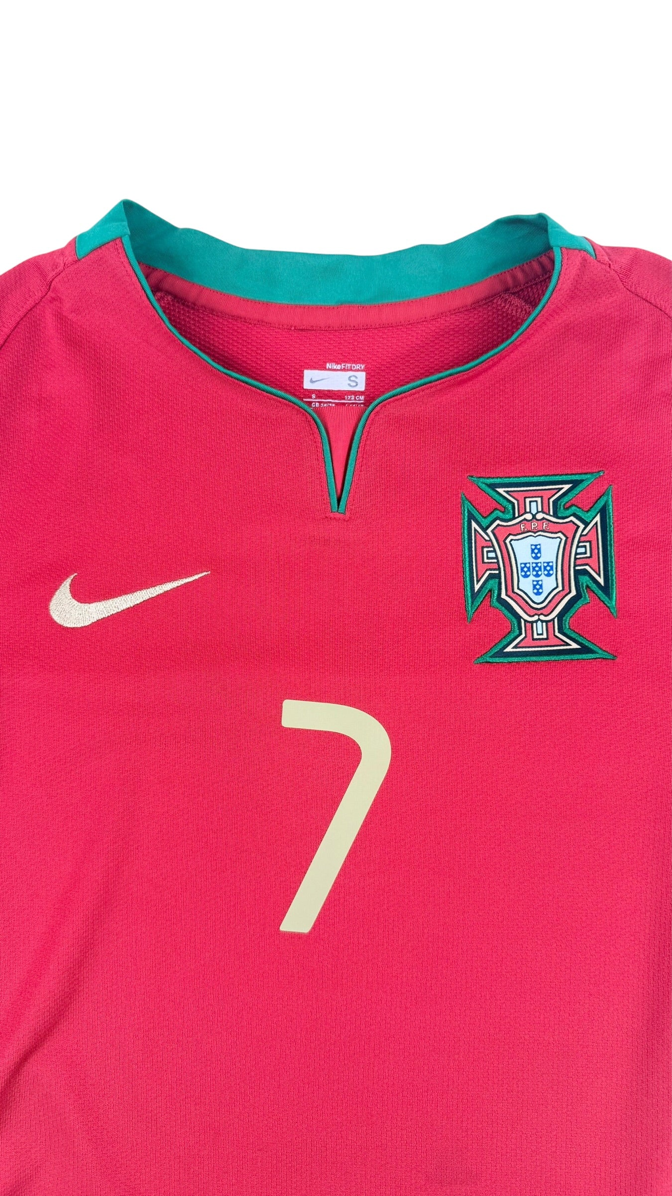 PORTUGAL 2008/10 HOME SHIRT - #7 RONALDO (SIZE S)