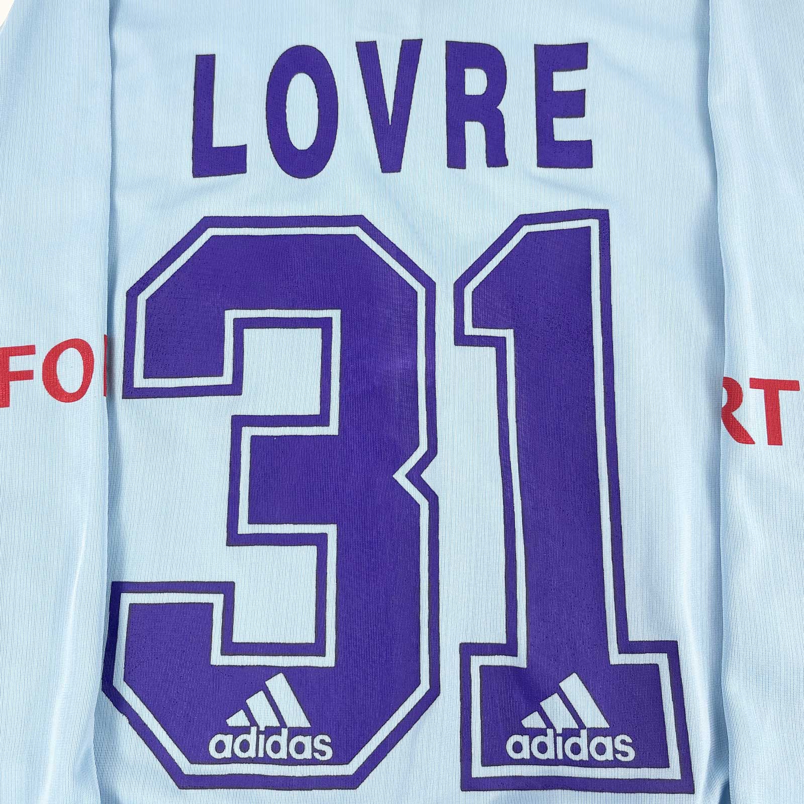 RSC ANDERLECHT 2001/2002 THIRD SHIRT - MATCHWORN/ISSUED #31 LOVRE