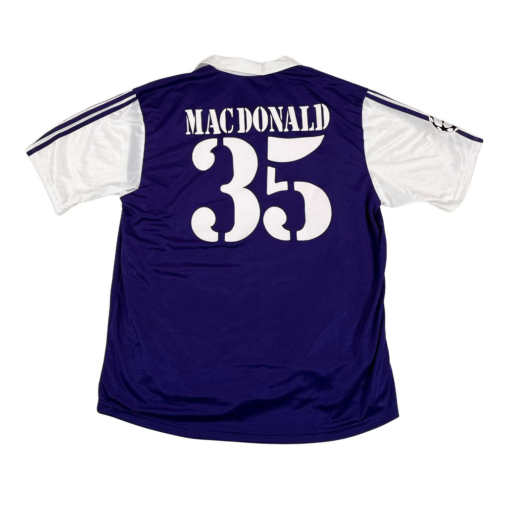 RSC ANDERLECHT 2003/04 AWAY SHIRT - MATCHWORN/ISSUED CHAMPIONS LEAGUE #35 MACDONALD