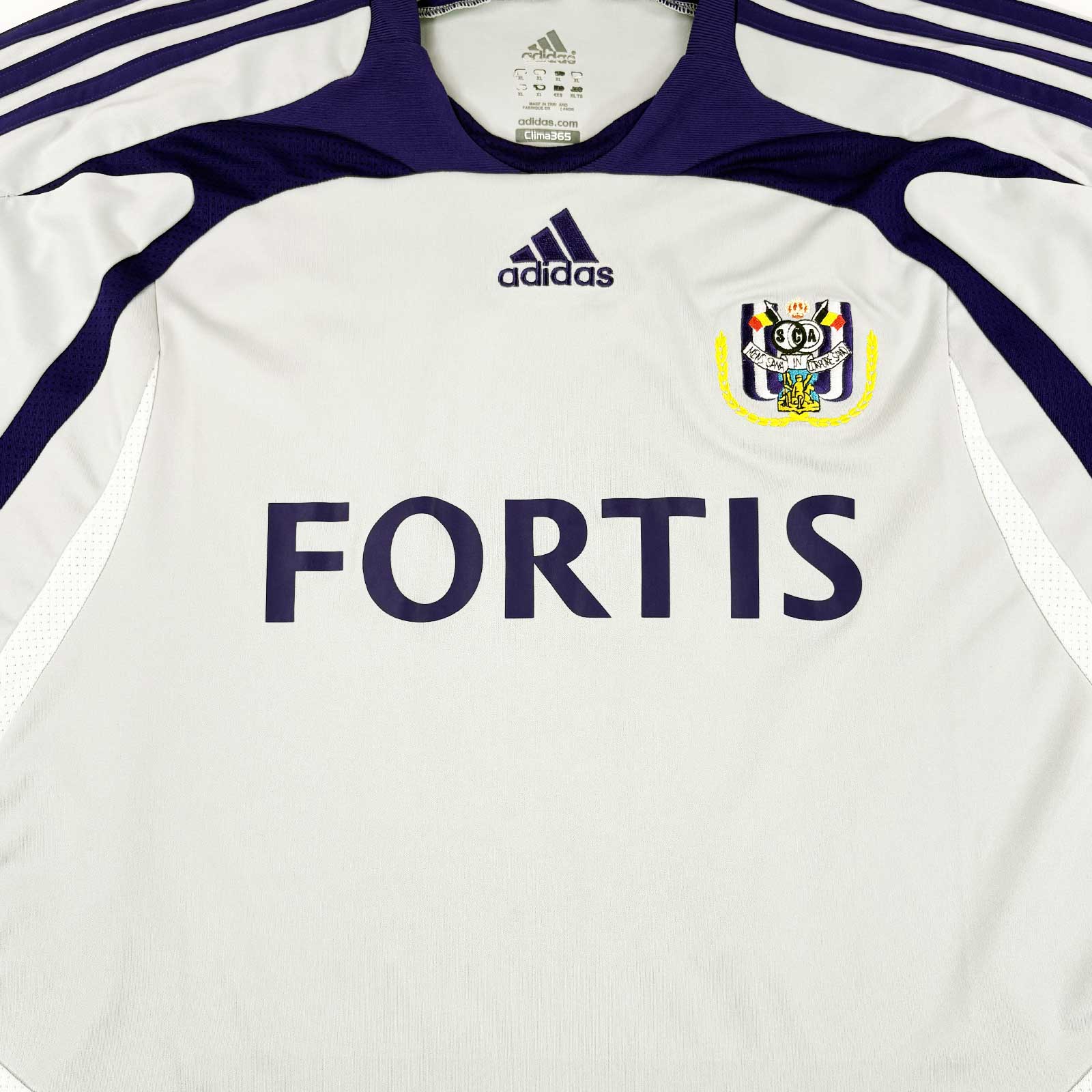 RSC ANDERLECHT 2007/08 AWAY SHIRT - #6 VAN DAMME (