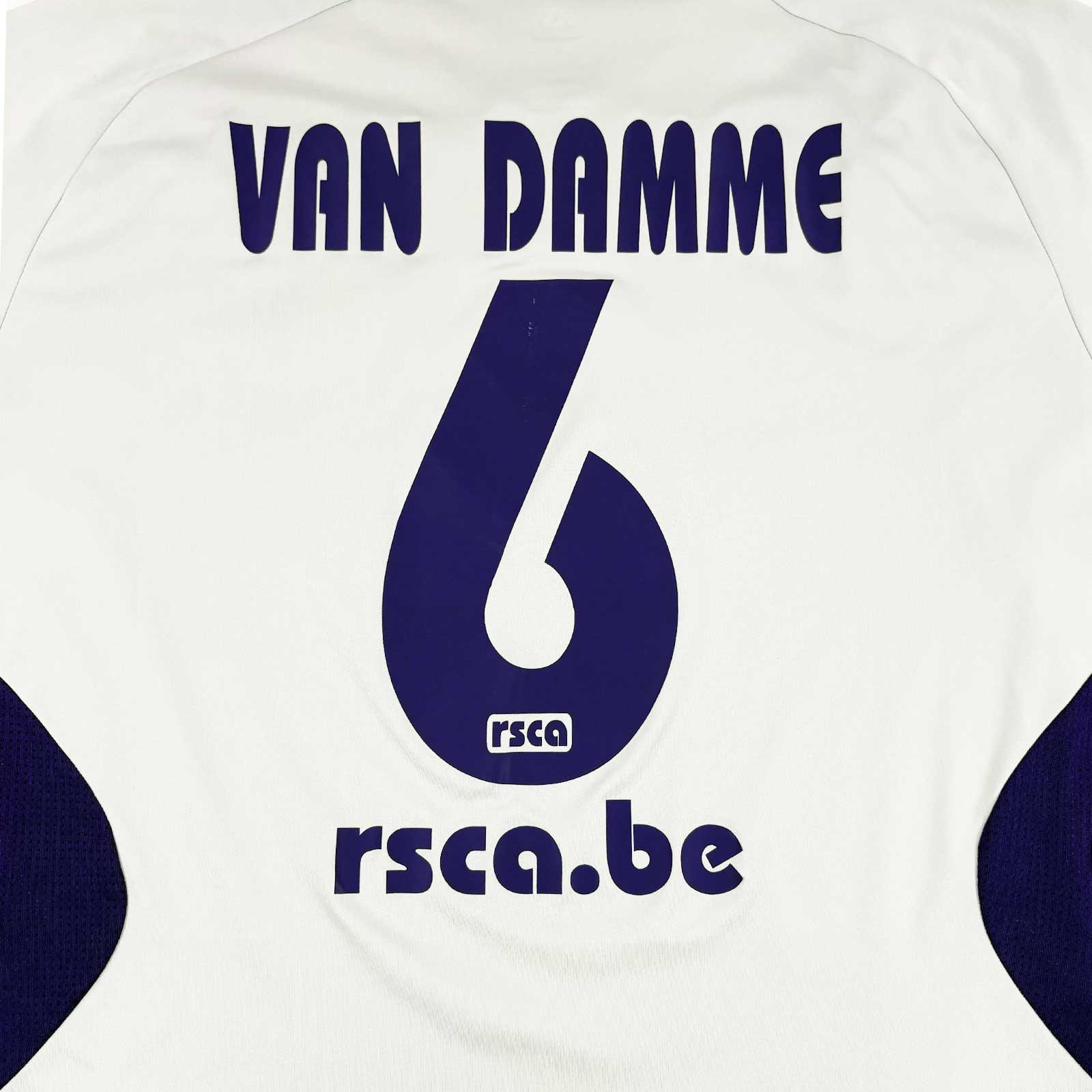 RSC ANDERLECHT 2007/08 AWAY SHIRT - #6 VAN DAMME (