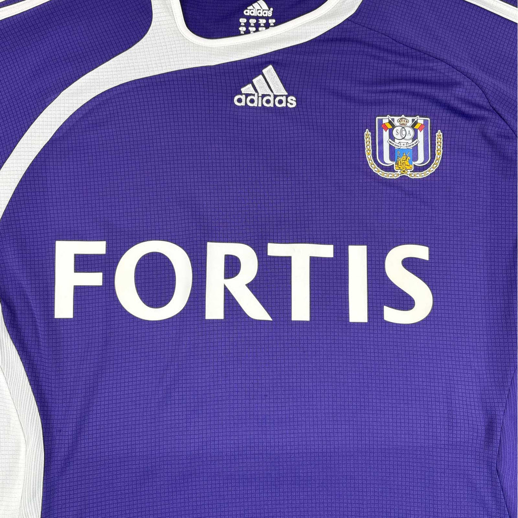RSC ANDERLECHT 2007/08 HOME SHIRT - SIGNED #6 VAN DAMME
