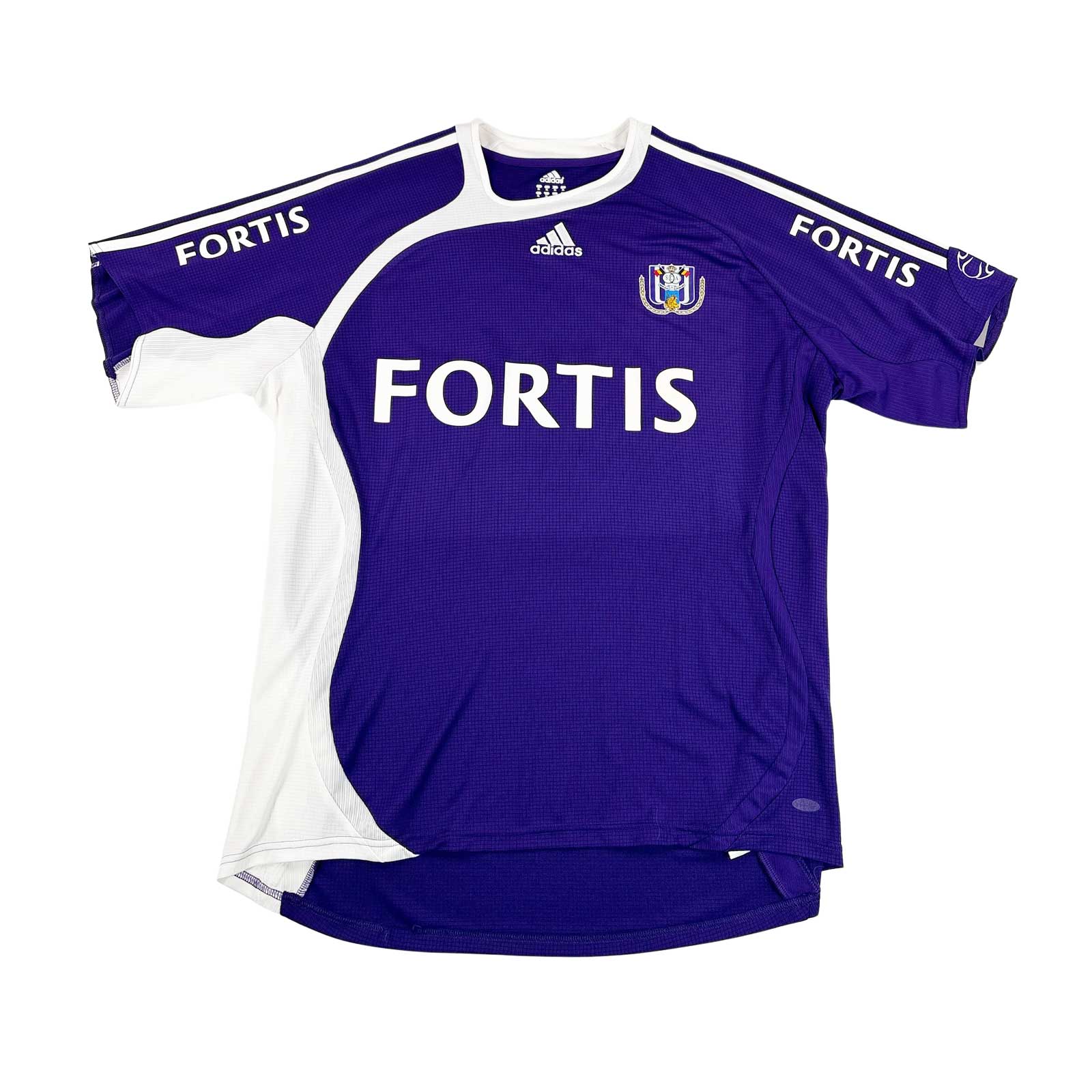 RSC ANDERLECHT 2007/08 HOME SHIRT - SIGNED #6 VAN DAMME