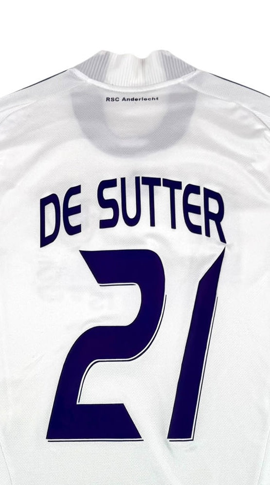 RSC ANDERLECHT 2009 10 HOME SHIRT 21 DE SUTTER Back Detail