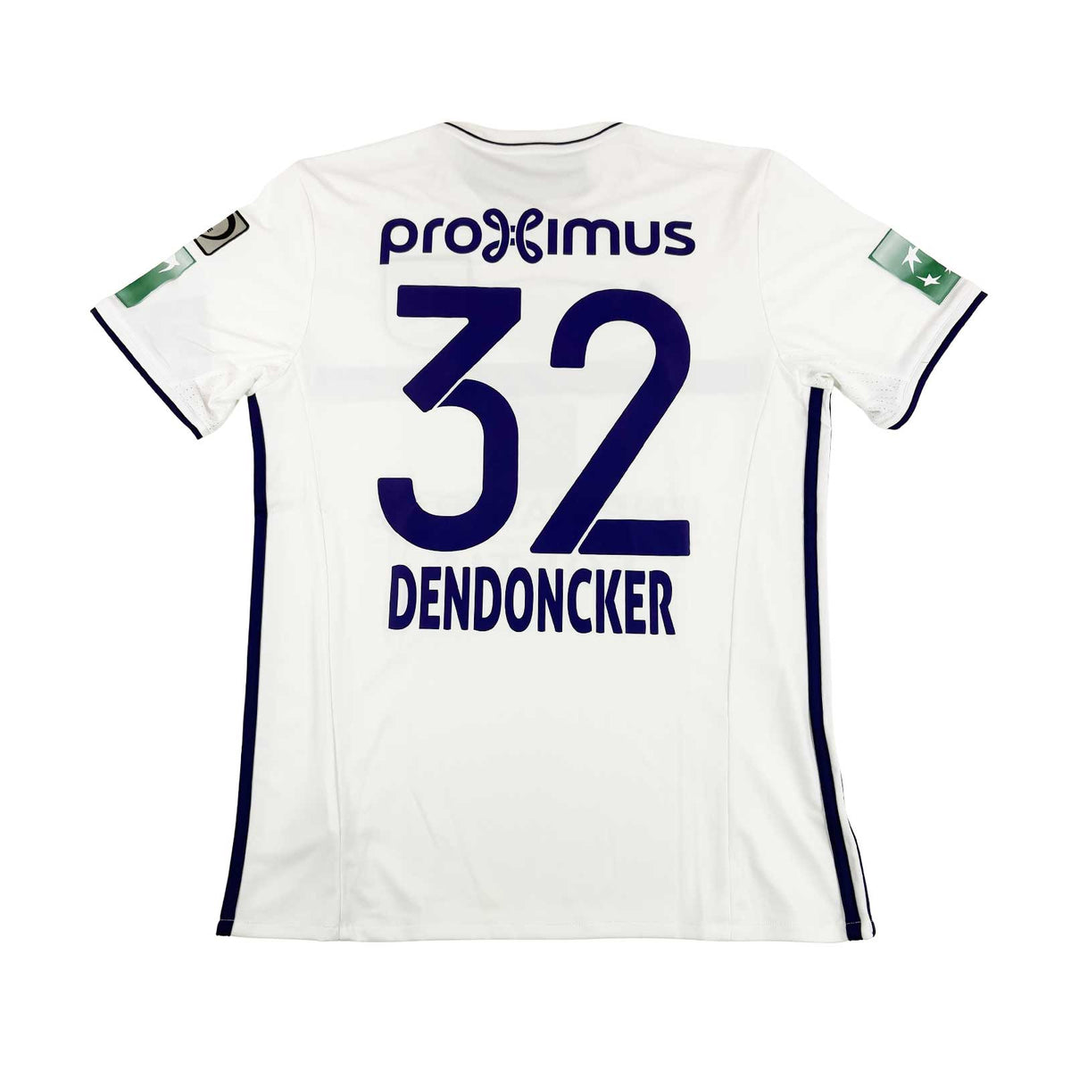 RSC ANDERLECHT 2016/17 AWAY SHIRT - MATCHWORN/ISSUED #32 DENDONCKER