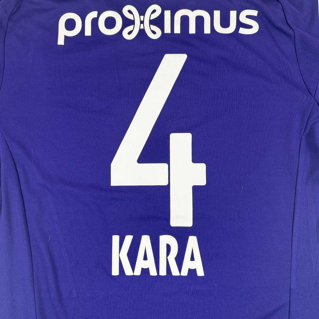 RSC ANDERLECHT 2016/17 HOME SHIRT - MATCHWORN/ISSUED #4 KARA 