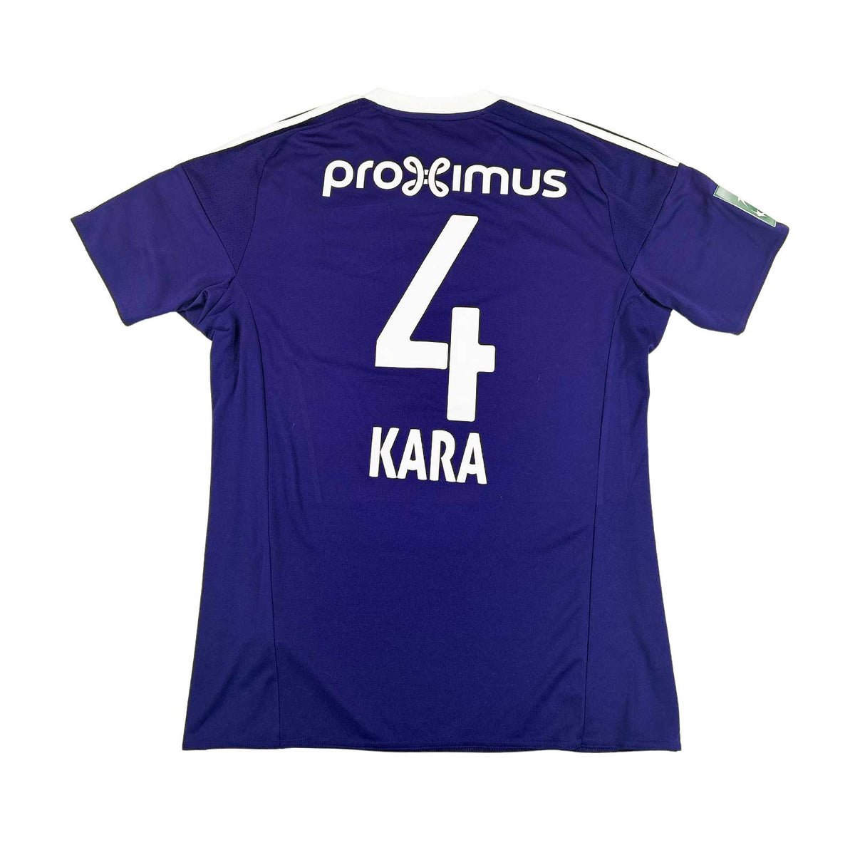 RSC ANDERLECHT 2016/17 HOME SHIRT - MATCHWORN/ISSUED #4 KARA 