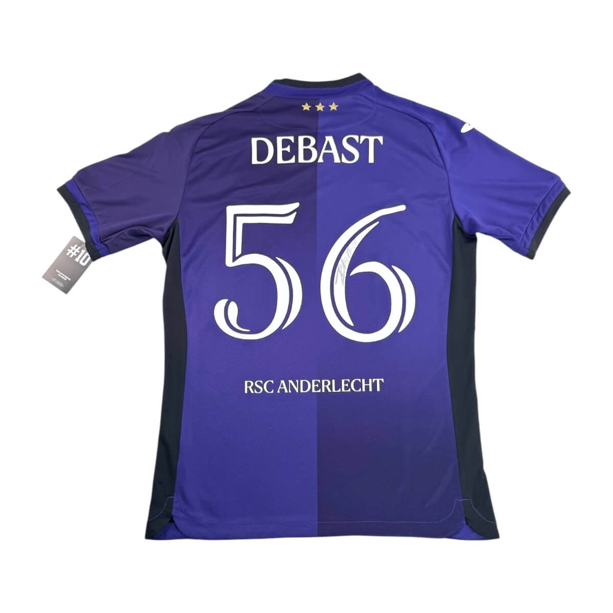 RSC ANDERLECHT 2022/23 HOME SHIRT - MATCHWORN/ISSUED #56 DEBAST