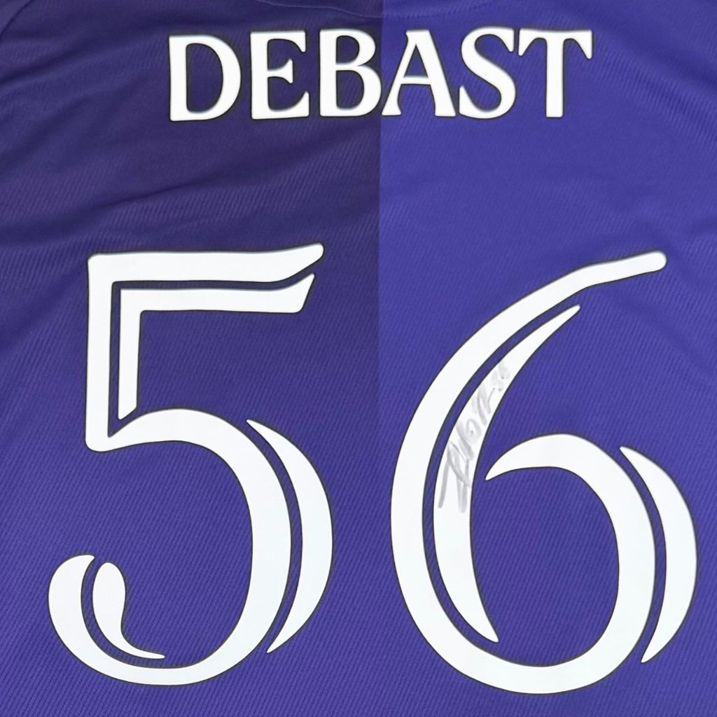 RSC ANDERLECHT 2022/23 HOME SHIRT - MATCHWORN/ISSUED #56 DEBAST