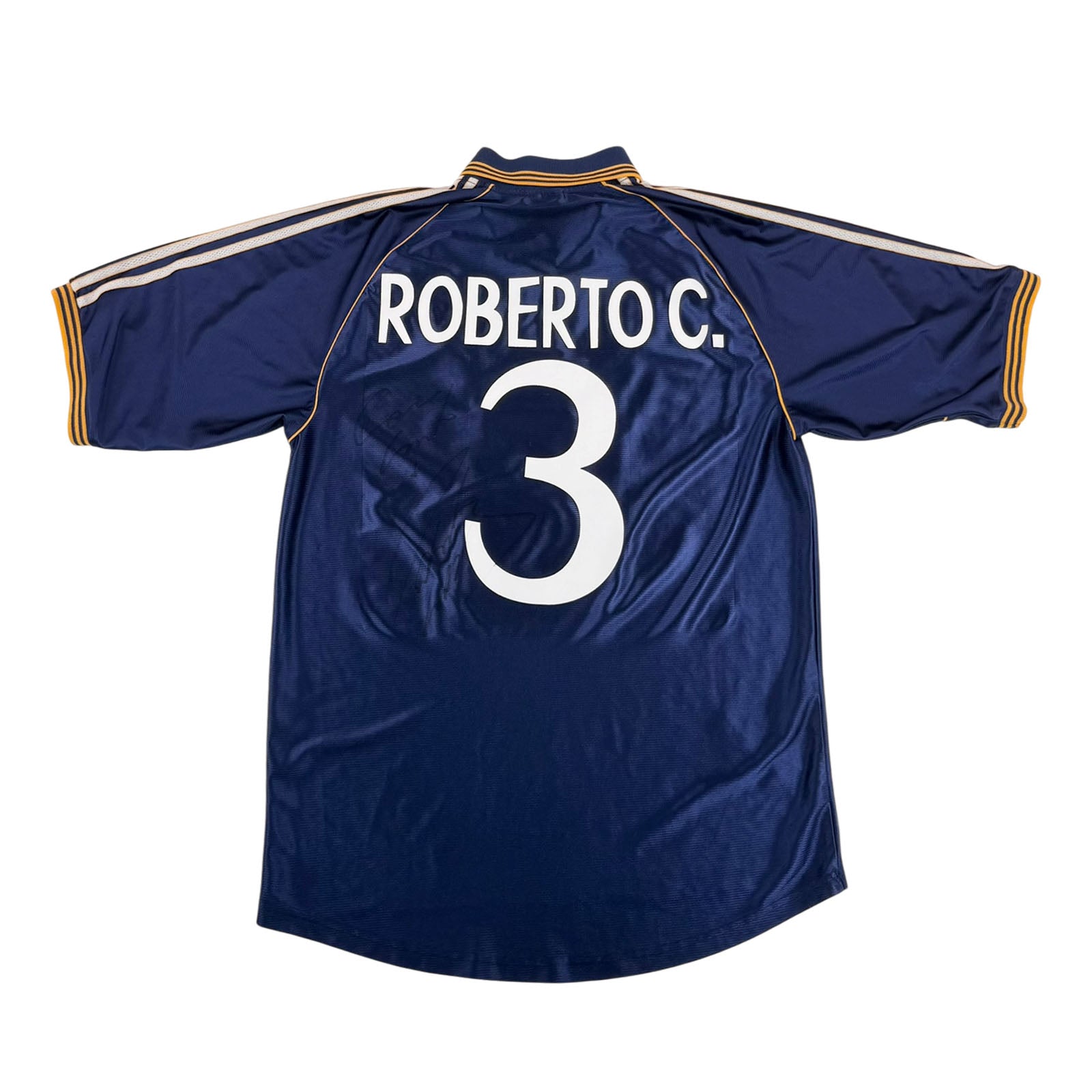 REAL MADRID 1998/99 THIRD SHIRT - SIGNED #3 ROBERTO CARLOS