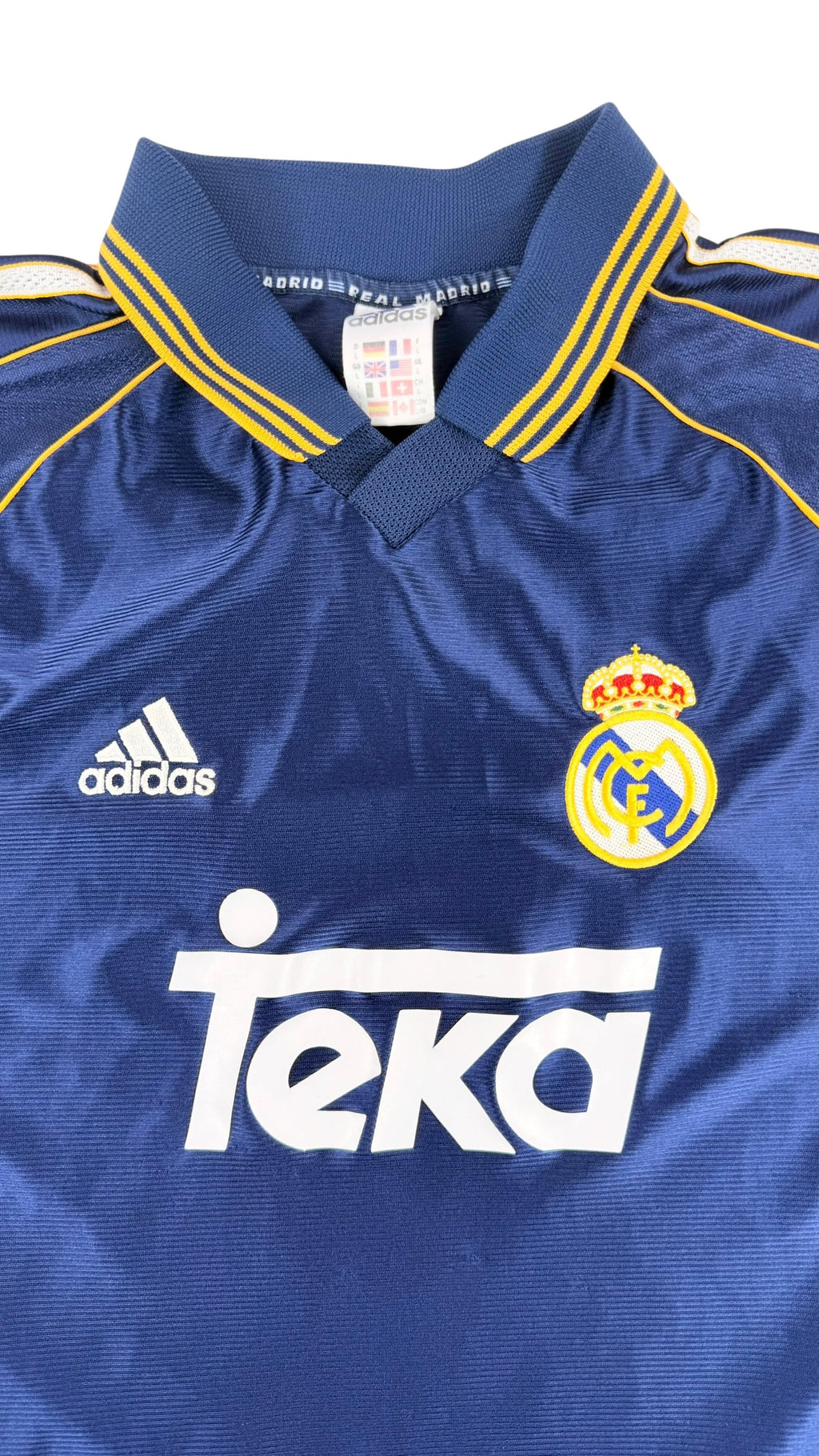 REAL MADRID 1998/99 THIRD SHIRT - SIGNED #3 ROBERTO CARLOS (SIZE L)