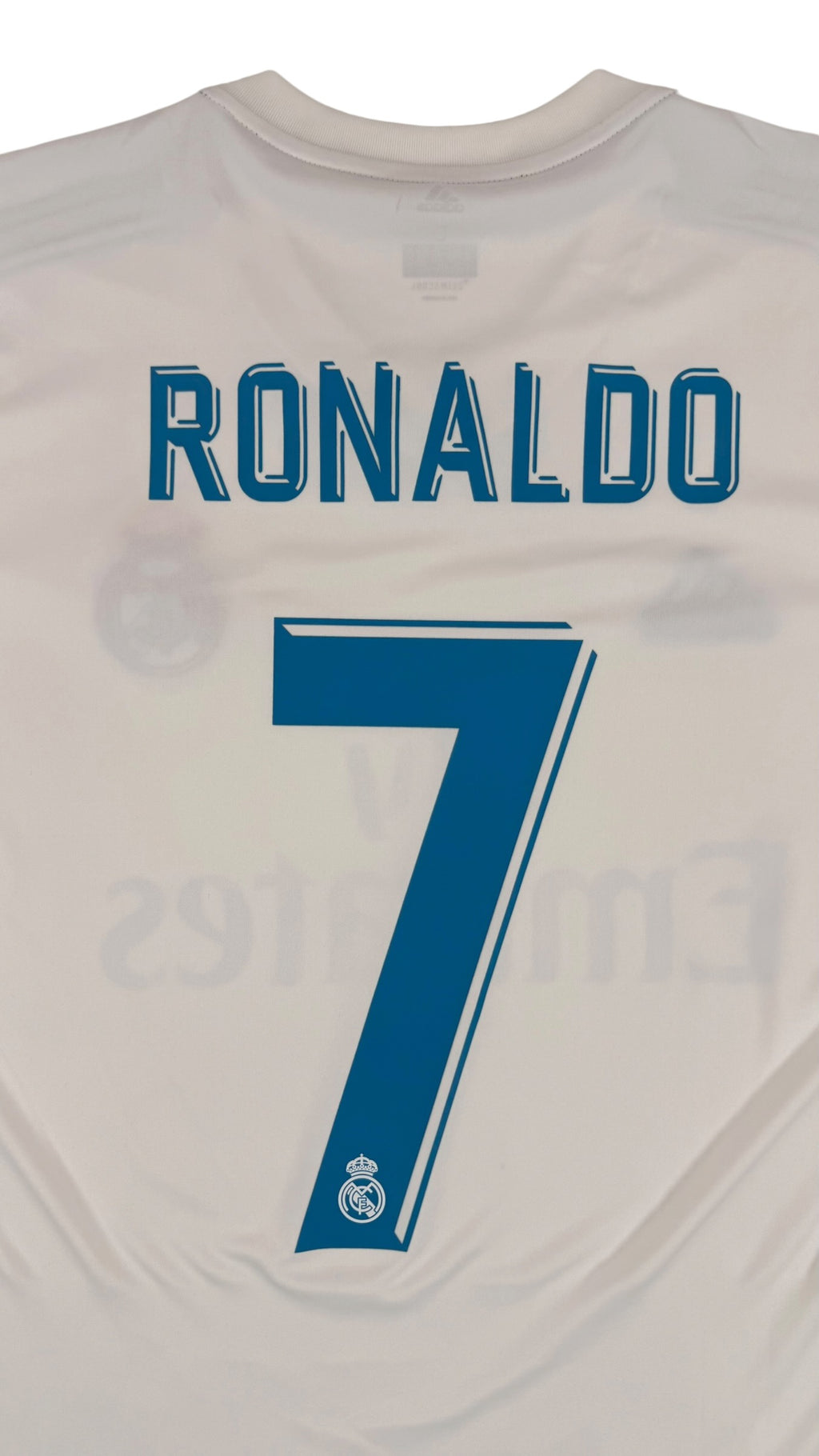 REAL MADRID 2017/18 HOME SHIRT - #7 RONALDO (SIZE L)