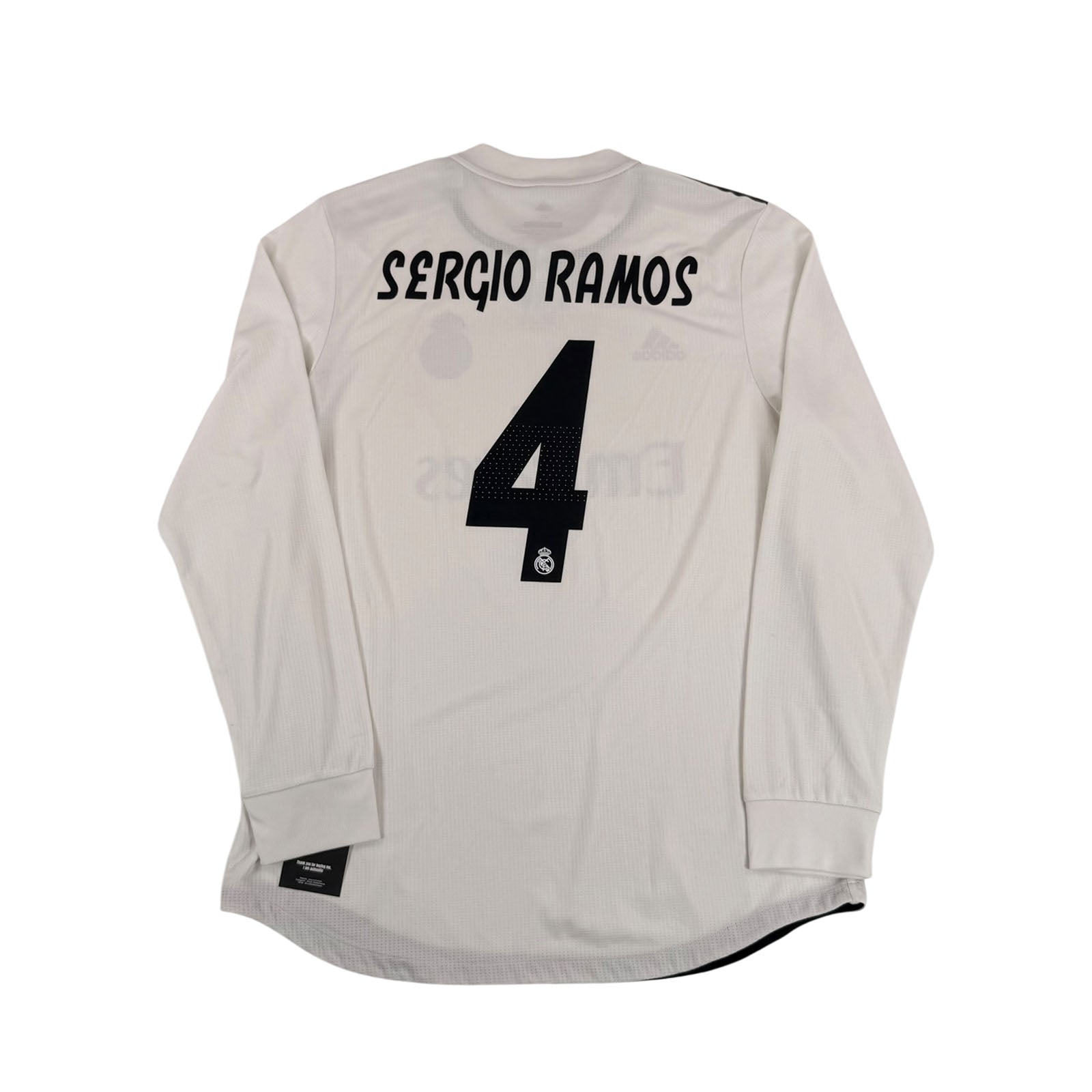 REAL MADRID 2018/19 HOME SHIRT L/S - #4 SERGIO RAMOS