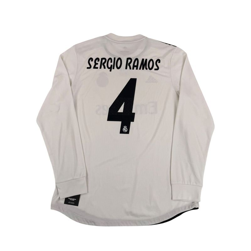 REAL MADRID 2018/19 HOME SHIRT L/S - #4 SERGIO RAMOS