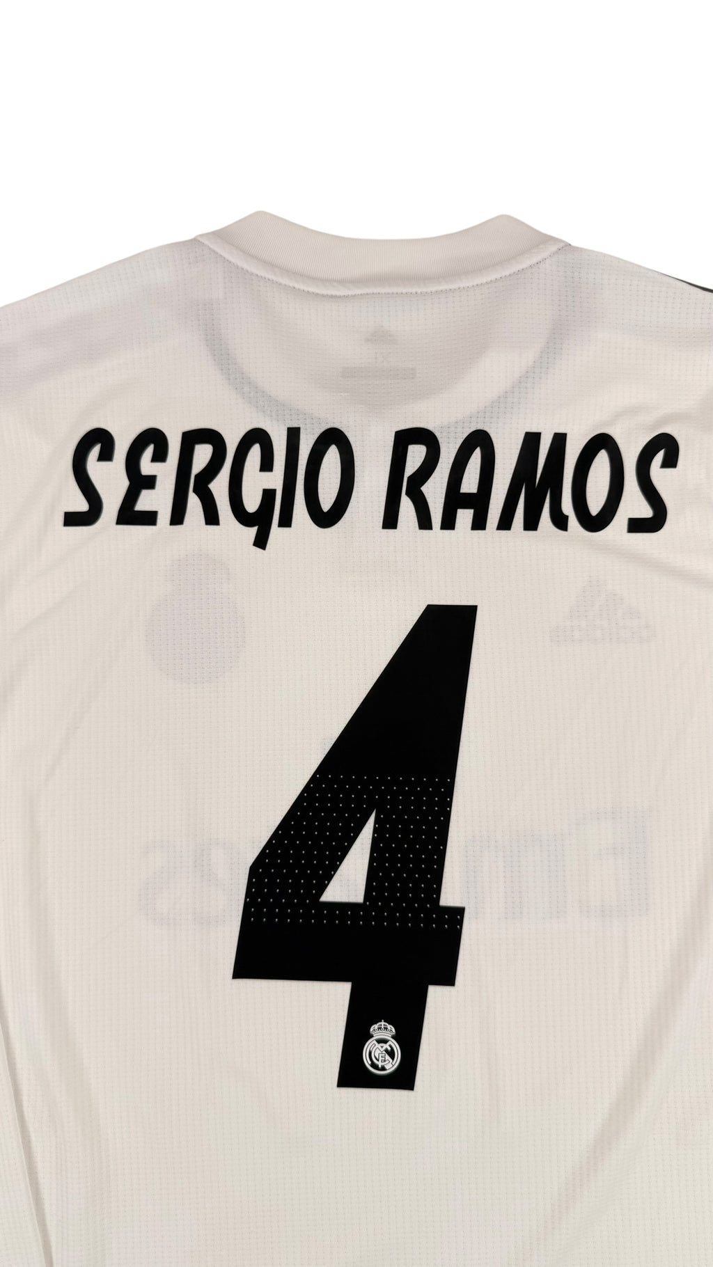 REAL MADRID 2018/19 HOME SHIRT L/S - #4 SERGIO RAMOS (SIZE XL)