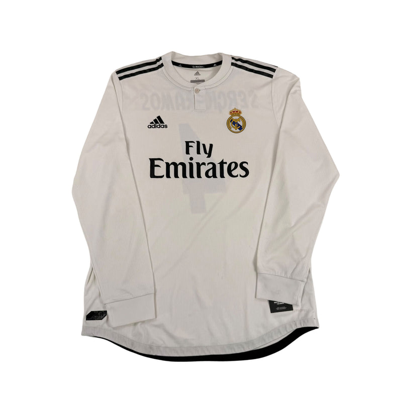 REAL MADRID 2018/19 HOME SHIRT L/S - #4 SERGIO RAMOS