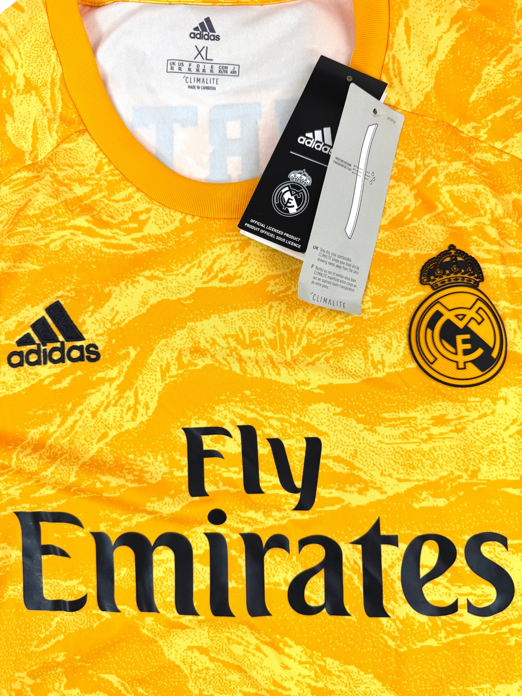 REAL MADRID 2019/2020 GK SHIRT - #13 COURTOIS (SIZE XL) NWT
