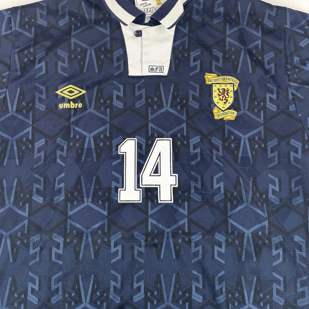 SCOTLAND 1991/94 HOME SHIRT - #14 GALLACHER 