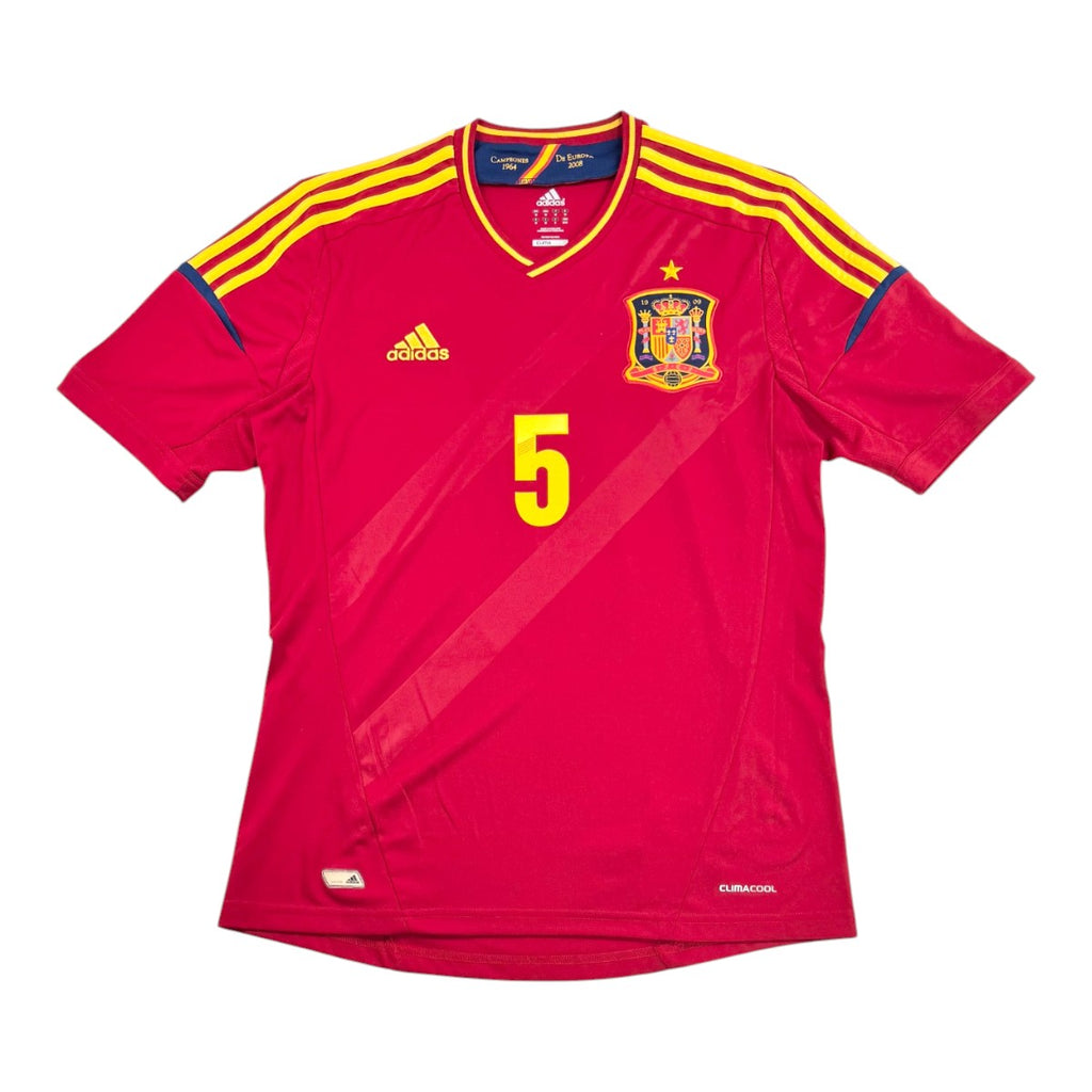 SPAIN 2012 HOME SHIRT - #5 PUYOL 