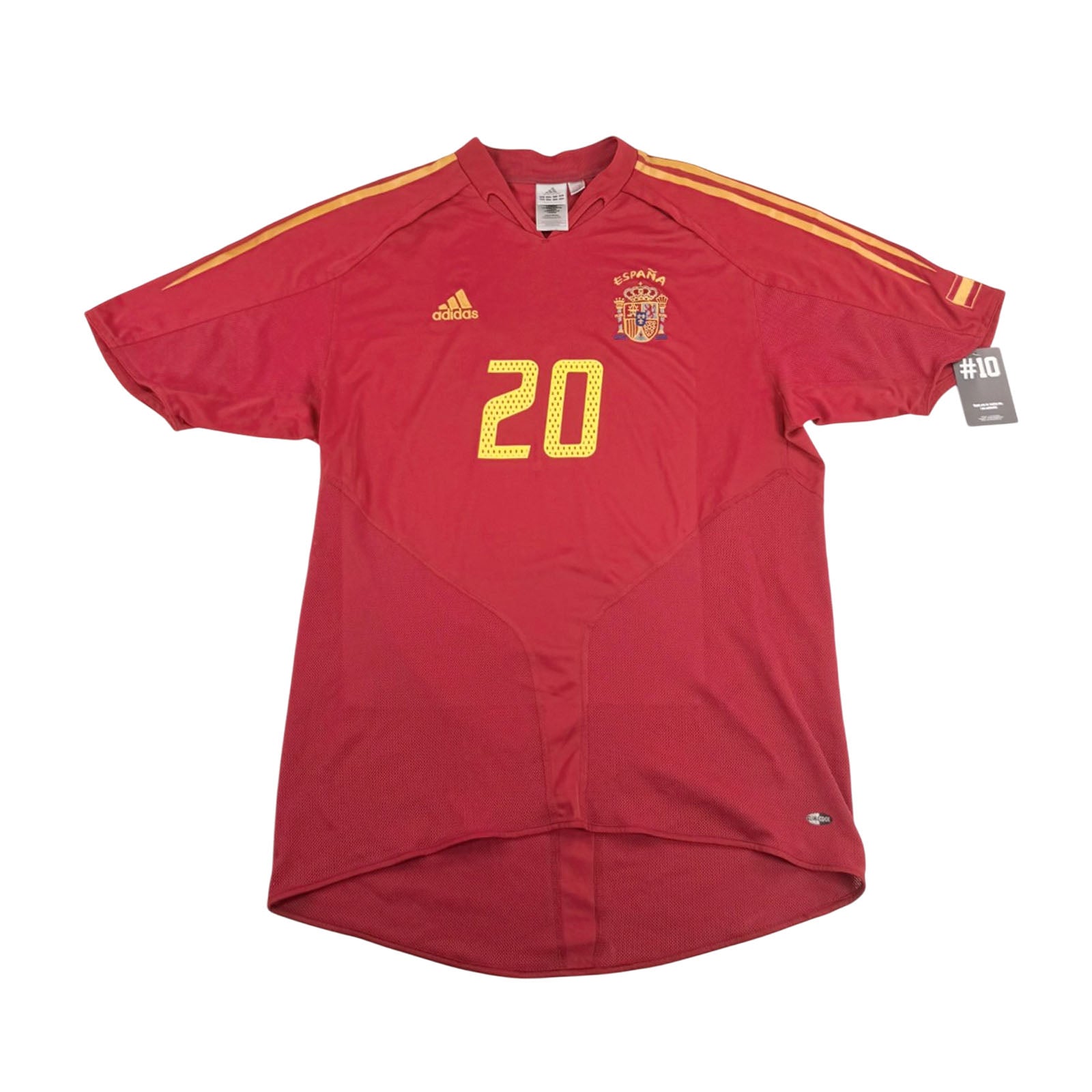 SPAIN 2004/05 HOME SHIRT - #20 XAVI (SIZE L)