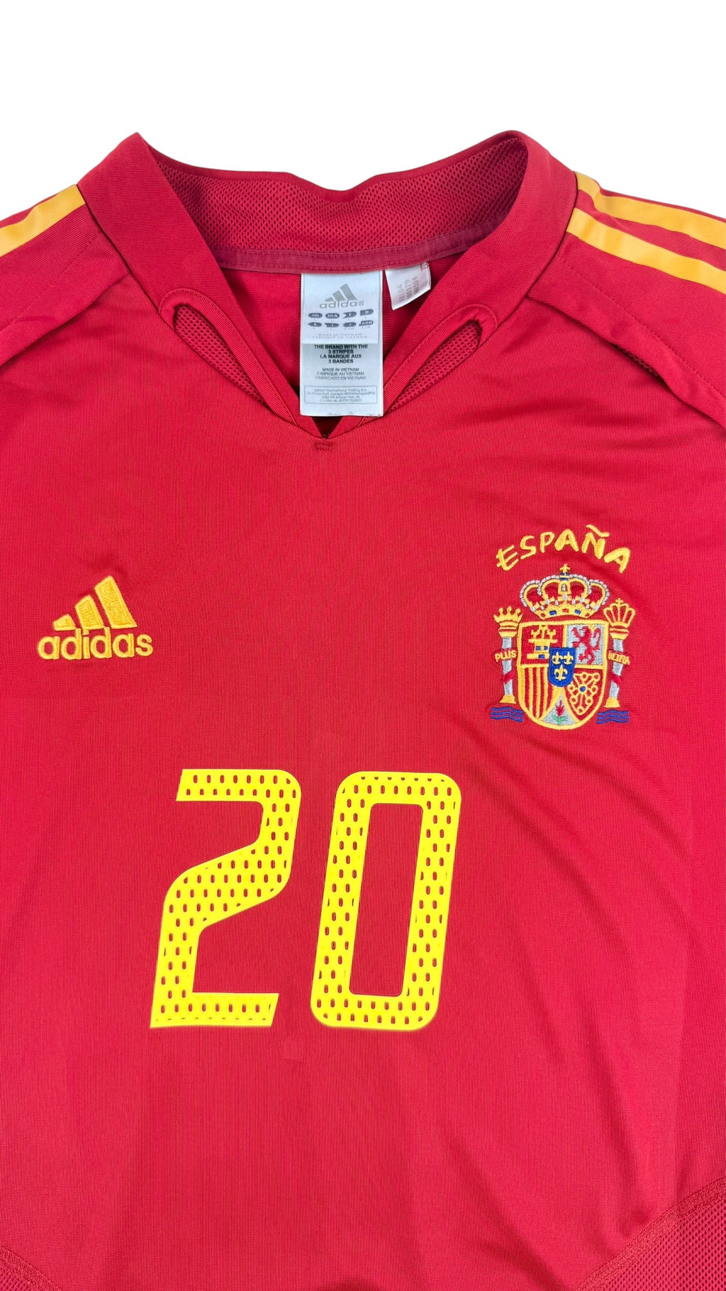 SPAIN 2004/05 HOME SHIRT - #20 XAVI (SIZE L)