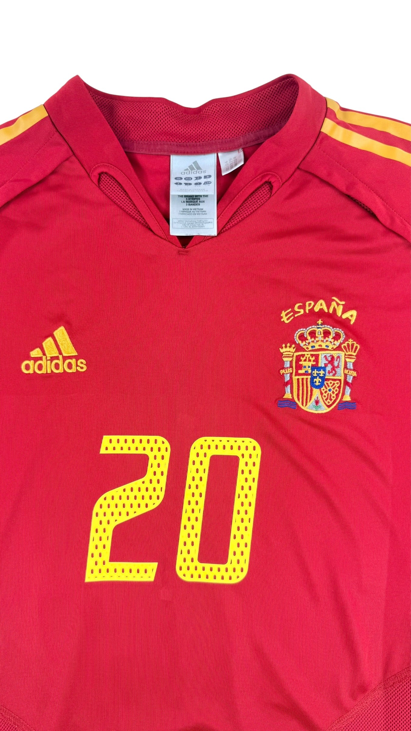 SPAIN 2004/05 HOME SHIRT - #20 XAVI (SIZE L)