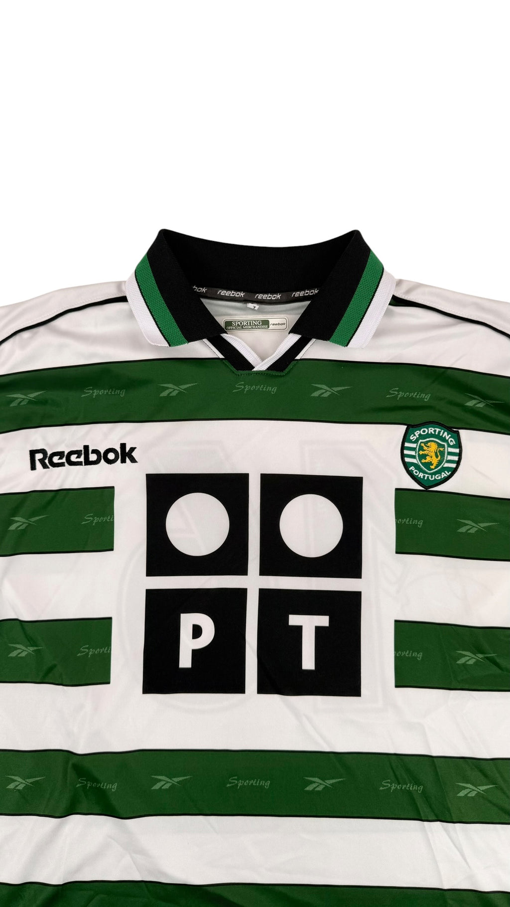 SPORTING 2001/02 HOME SHIRT - SIGNED #16 JARDEL (SIZE L)