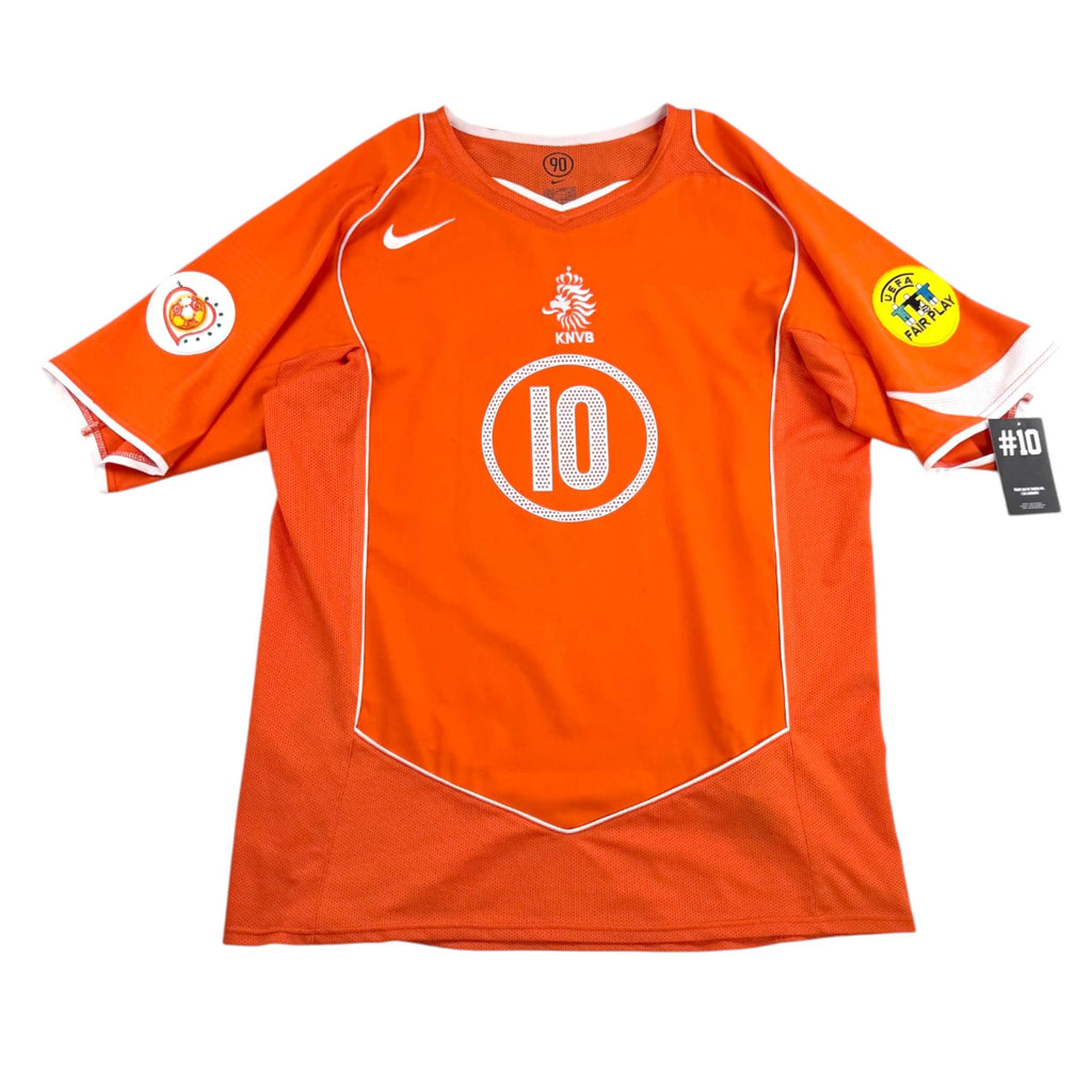 THE NETHERLANDS 2004/05 HOME SHIRT - #10 VAN NISTELROOY