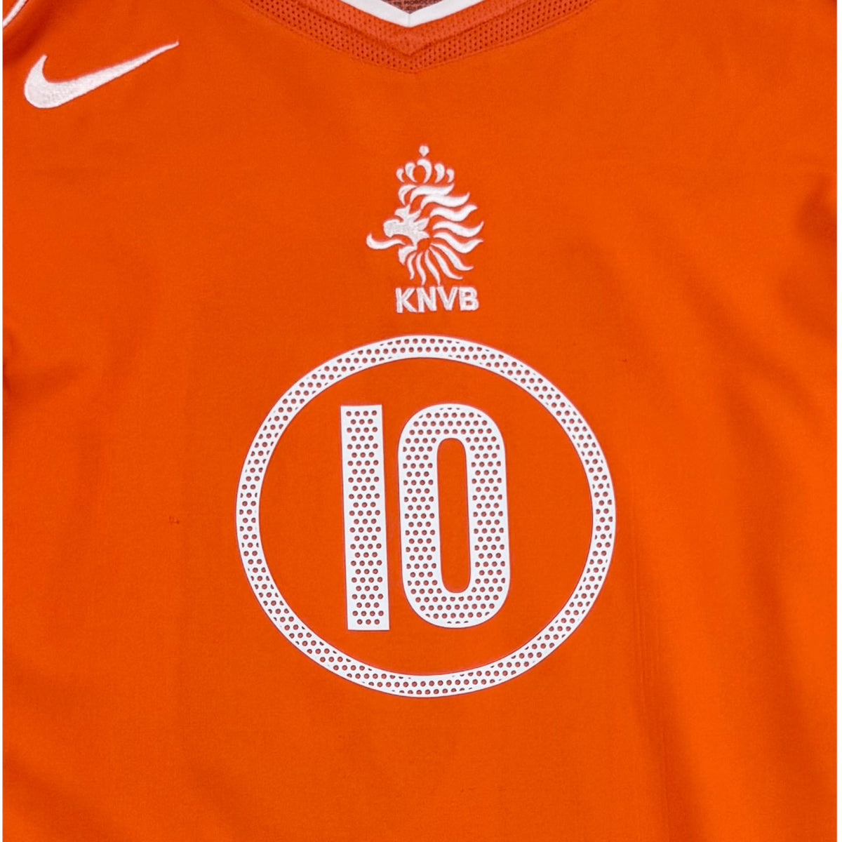 THE NETHERLANDS 2004/05 HOME SHIRT - #10 VAN NISTELROOY