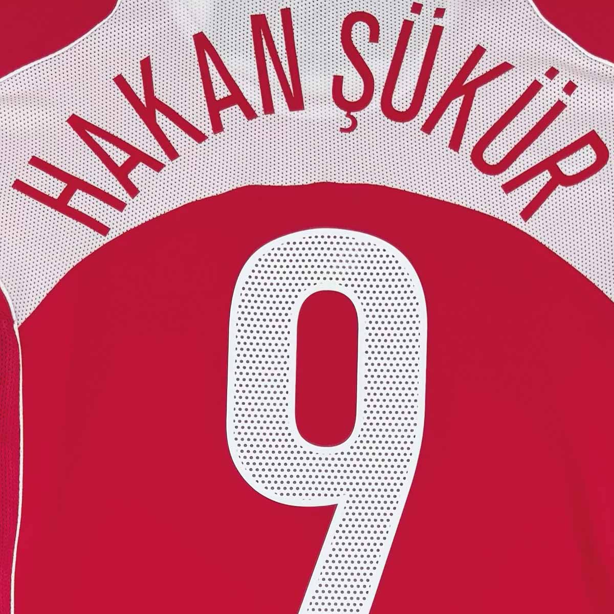 TURKEY 2004/05 HOME SHIRT - #9 HAKAN SÜKÜR (SIZE XL)
