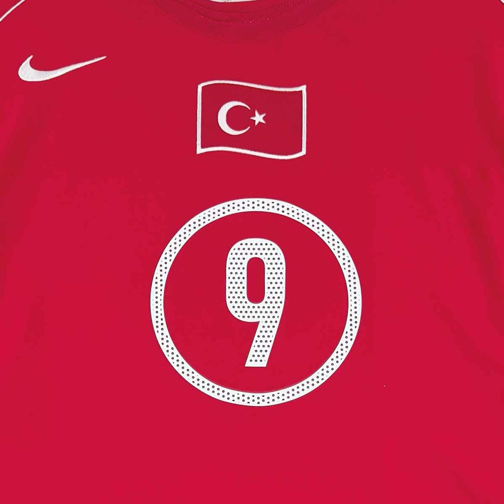 TURKEY 2004/05 HOME SHIRT - #9 HAKAN SÜKÜR (SIZE XL)