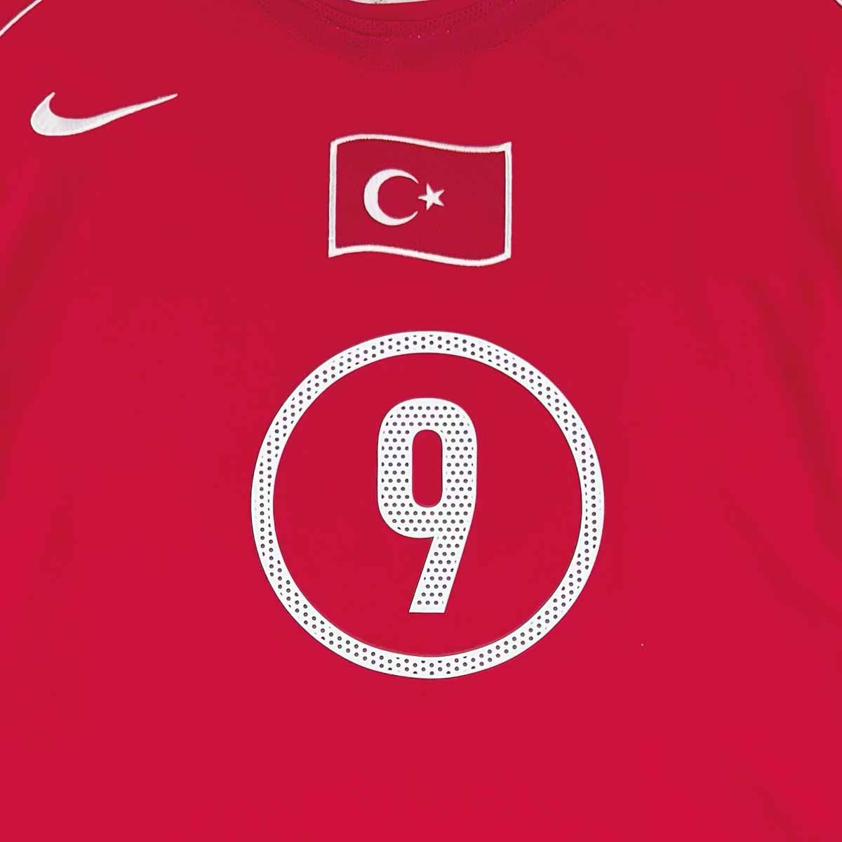 TURKEY 2004/05 HOME SHIRT - #9 HAKAN SÜKÜR (SIZE XL)