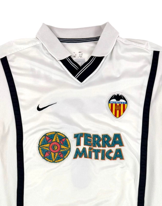 VALENCIA 2000/01 HOME SHIRT - #7 CAREW (SIZE M)