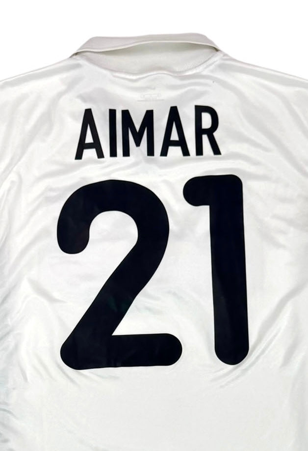 VALENCIA 2001/02 HOME SHIRT - #21 AIMAR (SIZE M)