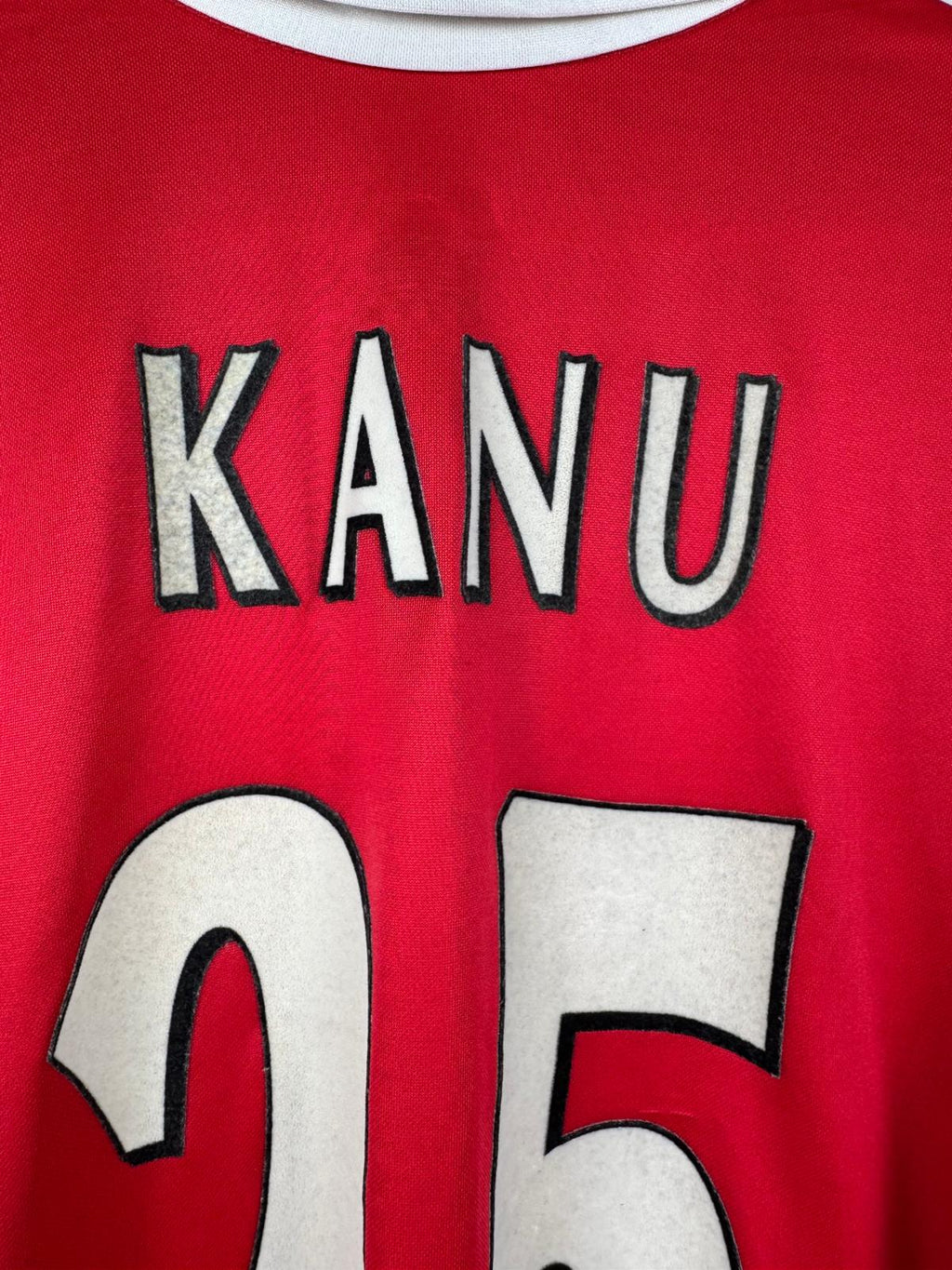 ARSENAL 1999/00 HOME SHIRT - #25 KANU (SIZE XL)