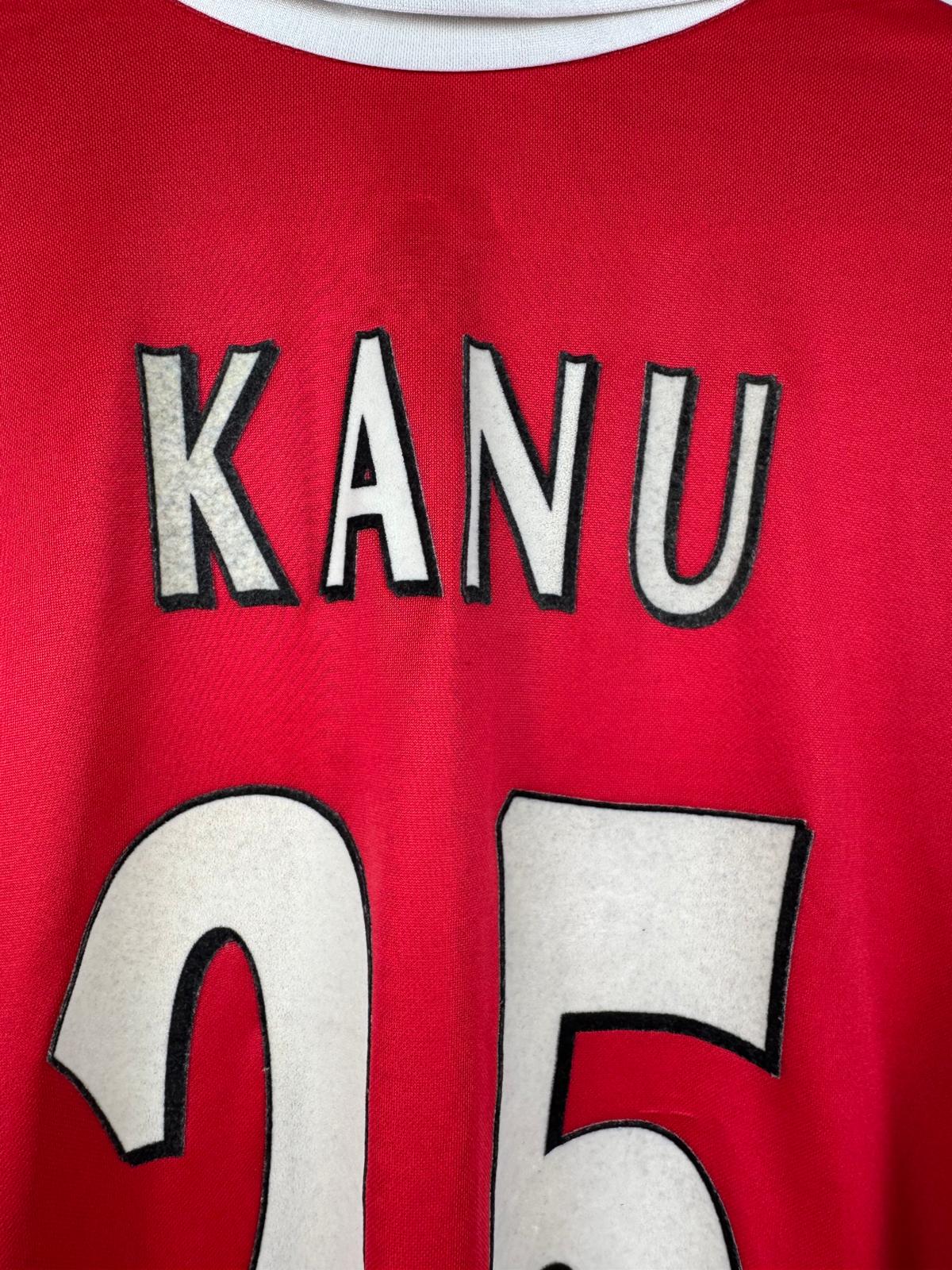 ARSENAL 1999/00 HOME SHIRT - #25 KANU (SIZE XL)