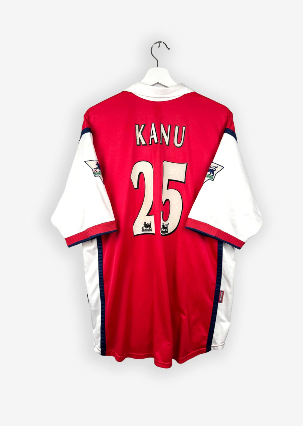 ARSENAL 1999/00 HOME SHIRT - #25 KANU (SIZE XL)